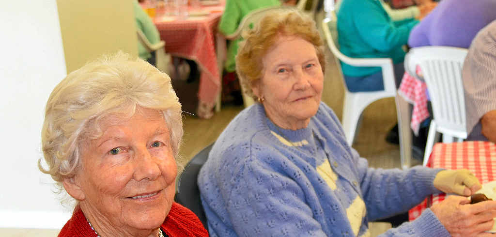 Joyce Forbes and Teresa Cavallone enjoy a chocolate muffin and watch the belly dancing. Joyce Forbes and Teresa Cavallone enjoy a chocolate muffin and watch the belly dancing.